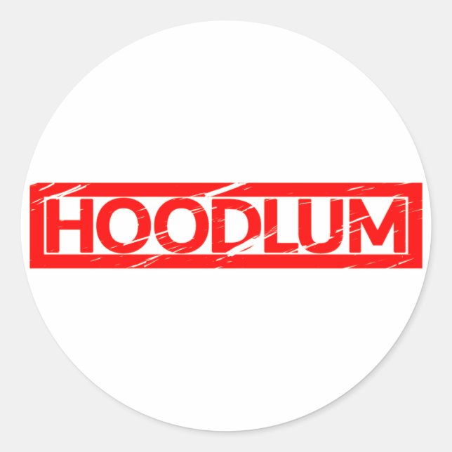 Sticker Rond Timbre Hoodlum (Devant)
