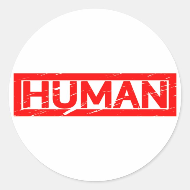 Sticker Rond Timbre humain (Devant)