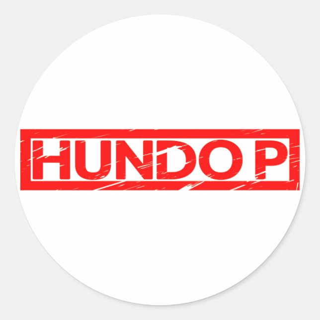 Sticker Rond Timbre Hundo P (Devant)