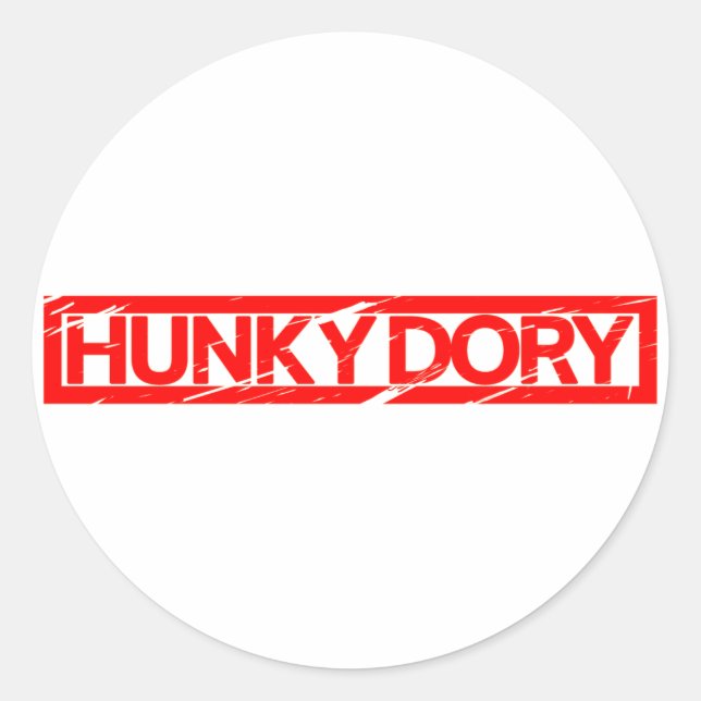 Sticker Rond Timbre Hunky Dory (Devant)
