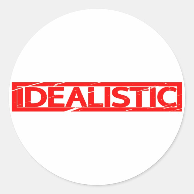 Sticker Rond Timbre idéaliste (Devant)