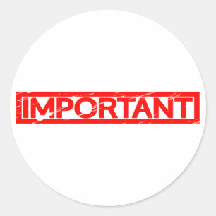 Sticker Rond Timbre important