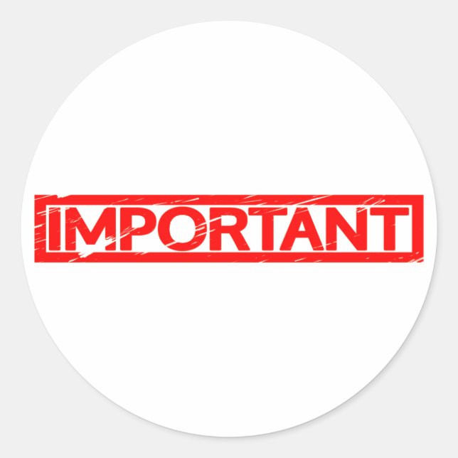 Sticker Rond Timbre important (Devant)