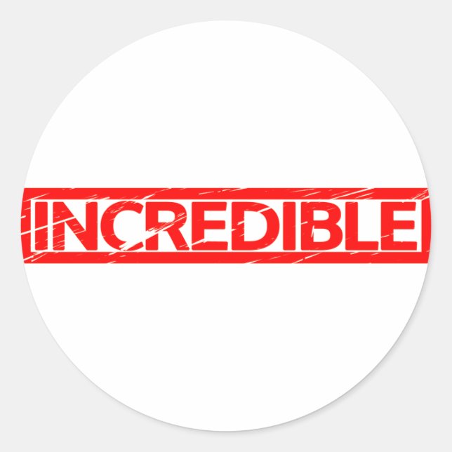 Sticker Rond Timbre incroyable (Devant)