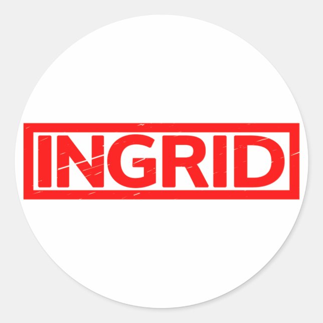 Sticker Rond Timbre Ingrid (Devant)