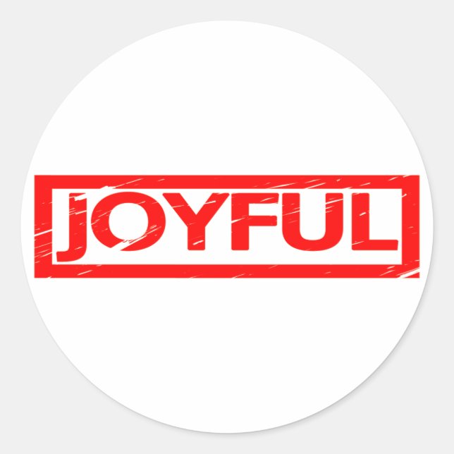 Sticker Rond Timbre joyeux (Devant)