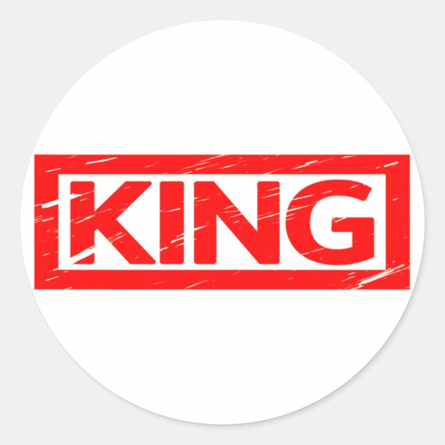 Sticker Rond Timbre King (Devant)