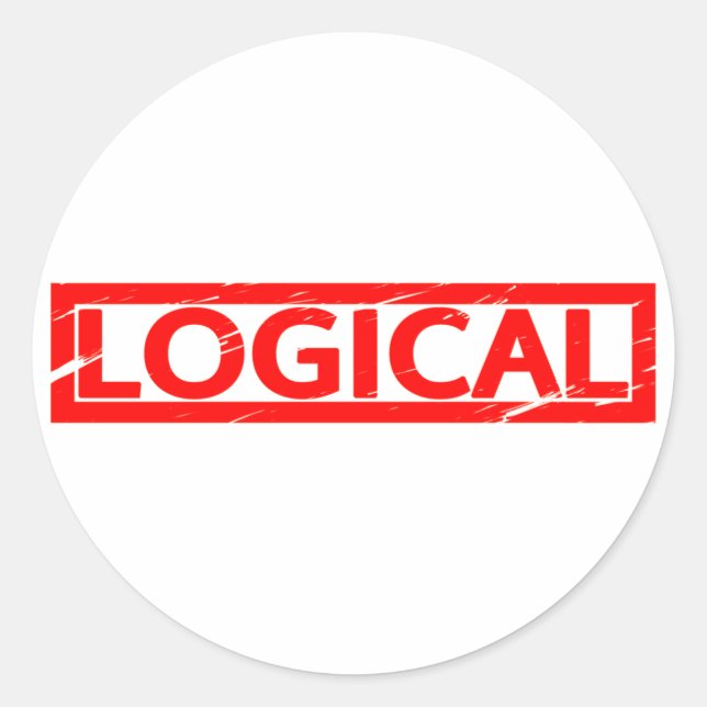 Sticker Rond Timbre logique (Devant)