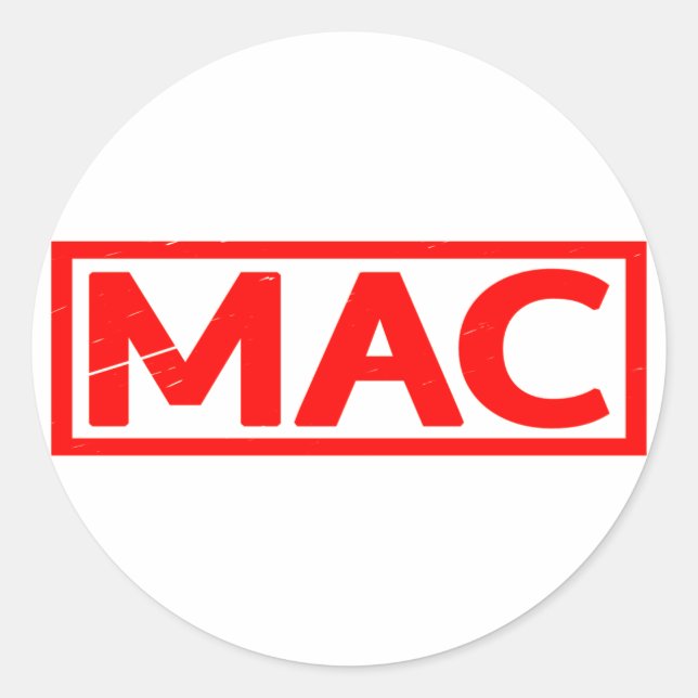 Sticker Rond Timbre Mac (Devant)
