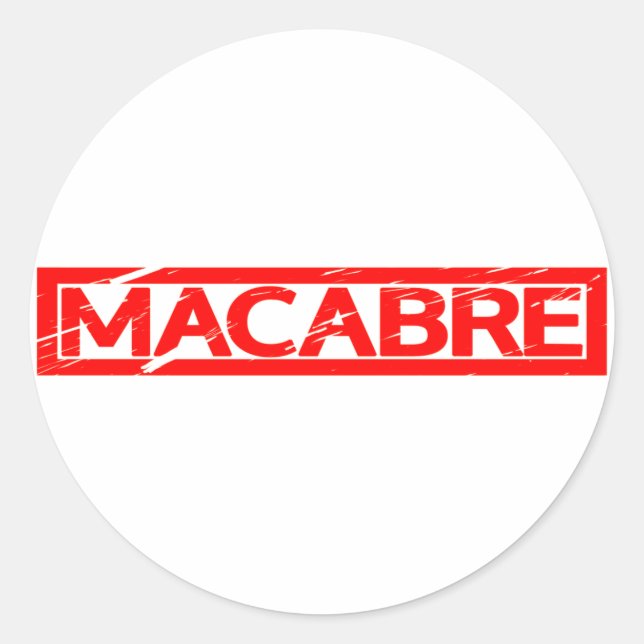 Sticker Rond Timbre Macabre (Devant)