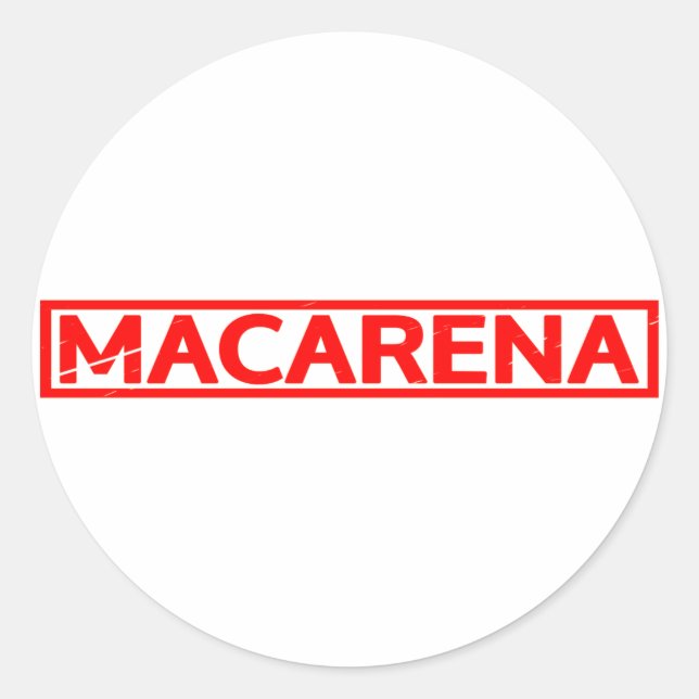Sticker Rond Timbre Macarena (Devant)
