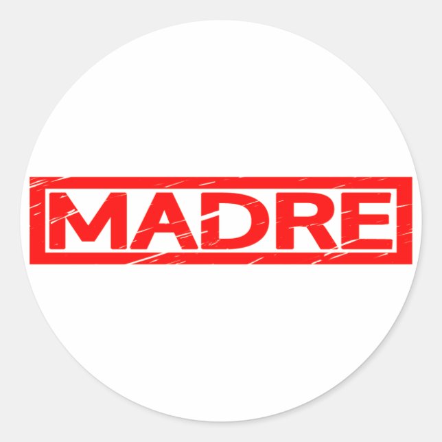 Sticker Rond Timbre Madre (Devant)