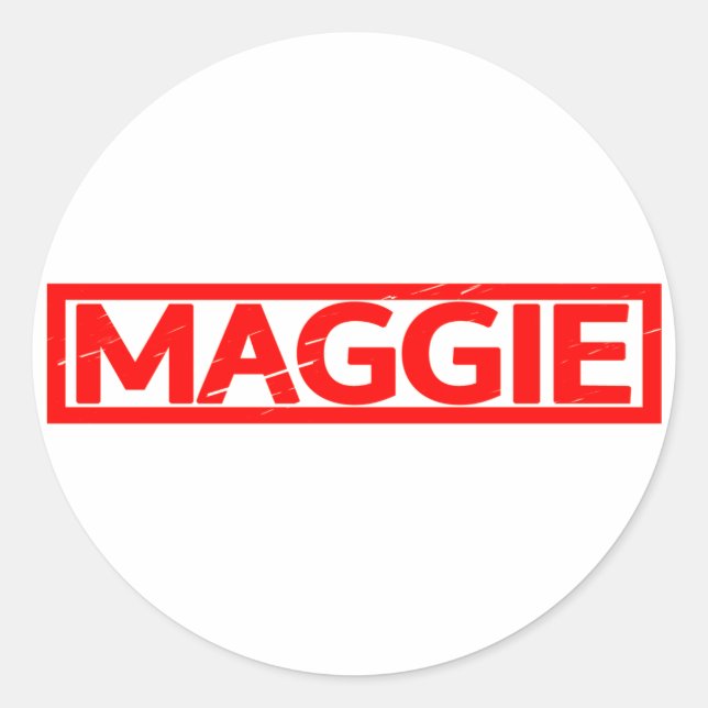 Sticker Rond Timbre Maggie (Devant)