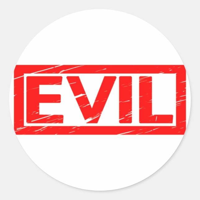Sticker Rond Timbre malin (Devant)