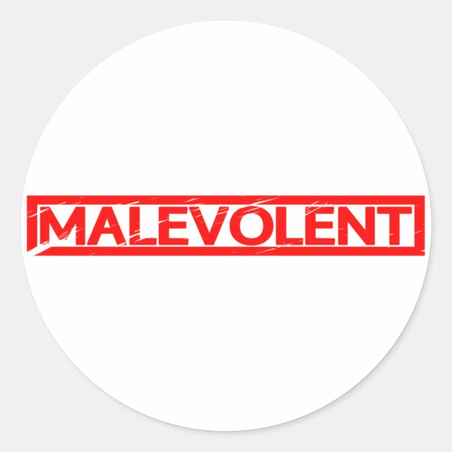 Sticker Rond Timbre malveillant (Devant)