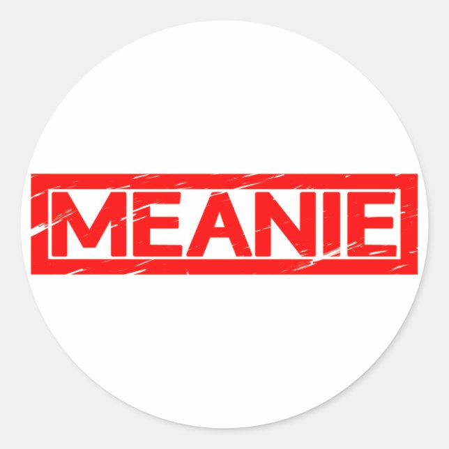 Sticker Rond Timbre Meanie (Devant)
