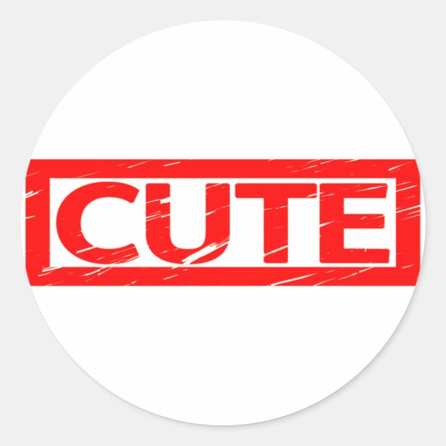 Sticker Rond Timbre mignon (Devant)