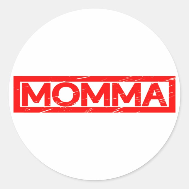Sticker Rond Timbre Momma (Devant)