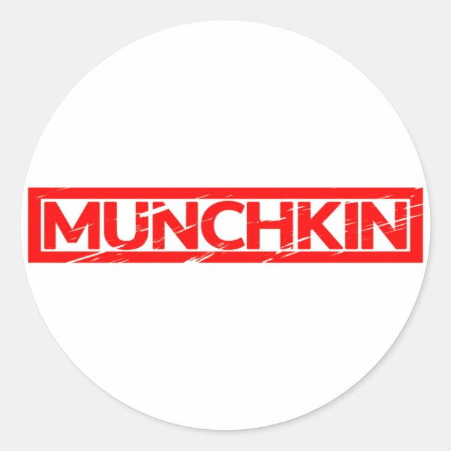 Sticker Rond Timbre Munchkin (Devant)