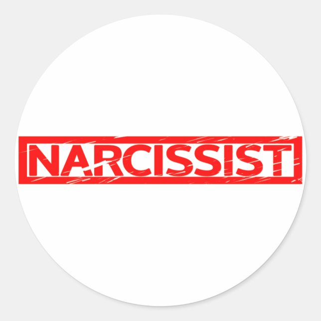 Sticker Rond Timbre narcissique (Devant)
