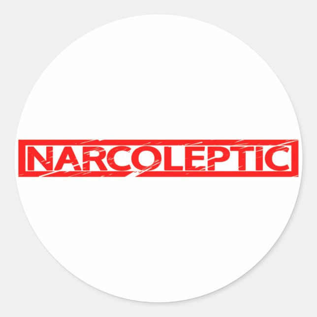 Sticker Rond Timbre Narcoleptique (Devant)