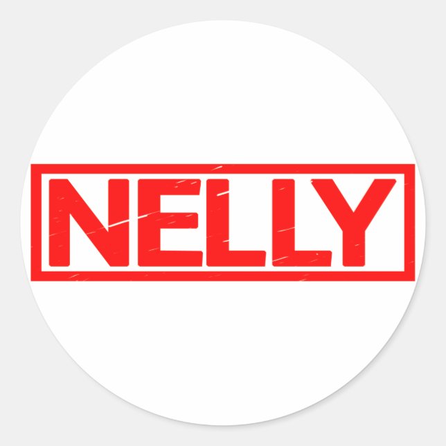 Sticker Rond Timbre Nelly (Devant)