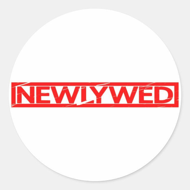 Sticker Rond Timbre neuf (Devant)
