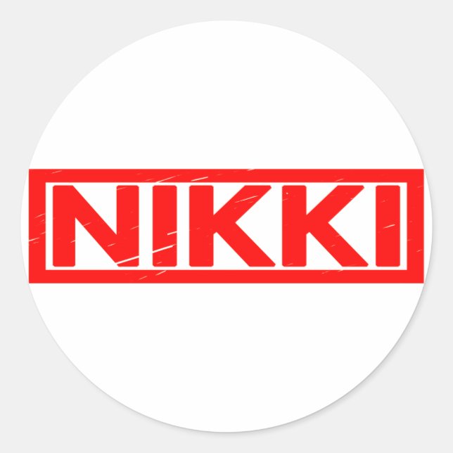 Sticker Rond Timbre Nikki (Devant)