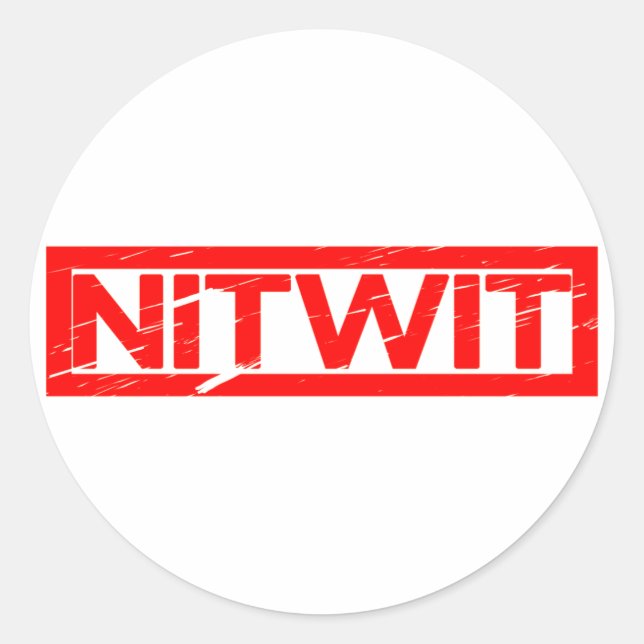 Sticker Rond Timbre Nitwit (Devant)
