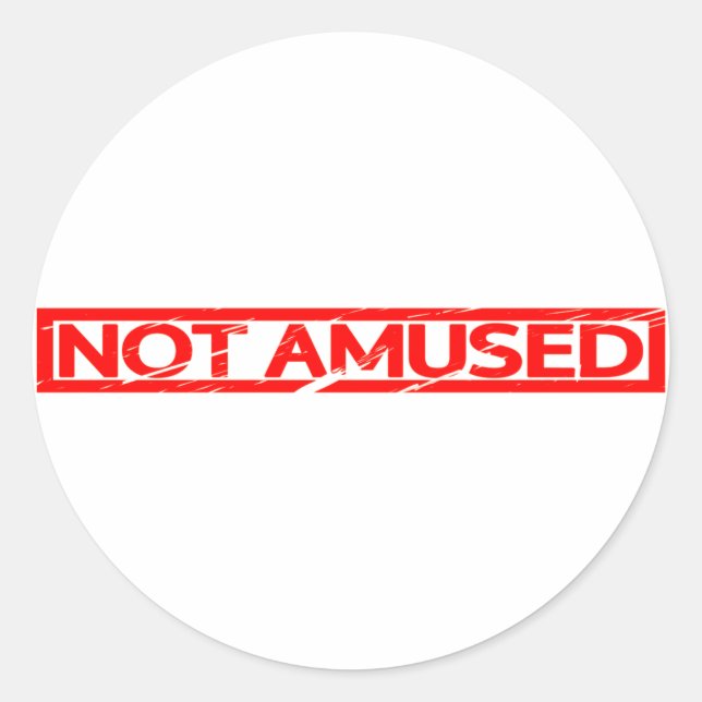 Sticker Rond Timbre non amusé (Devant)