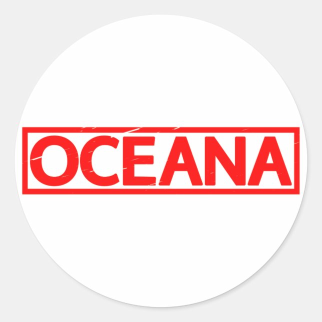 Sticker Rond Timbre Oceana (Devant)