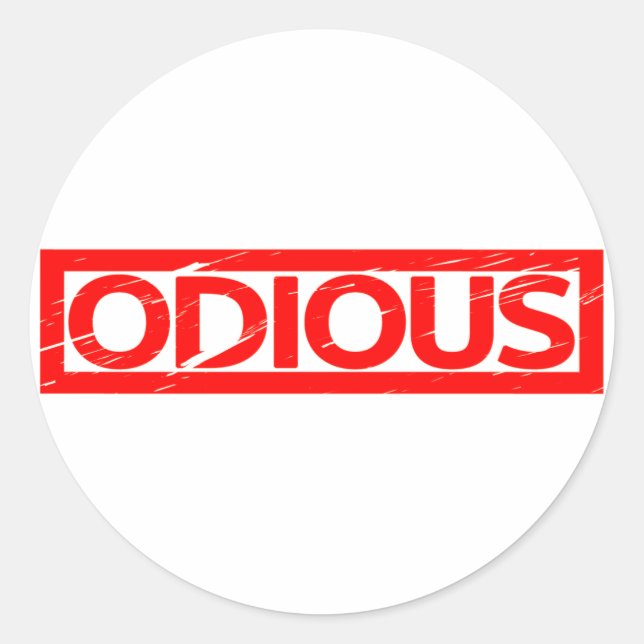 Sticker Rond Timbre Odieux (Devant)