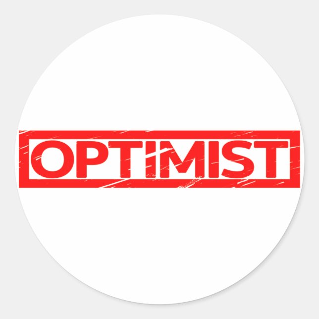 Sticker Rond Timbre optimiste (Devant)
