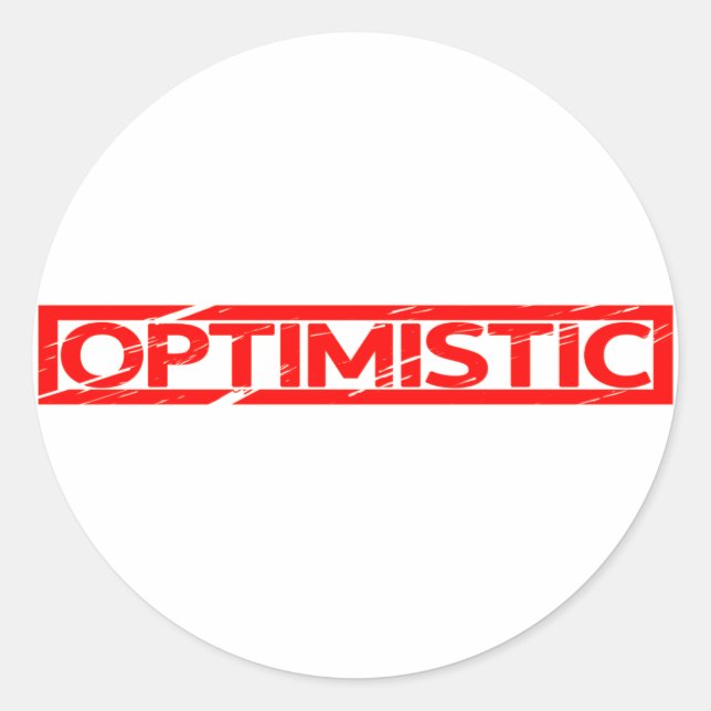 Sticker Rond Timbre optimiste (Devant)
