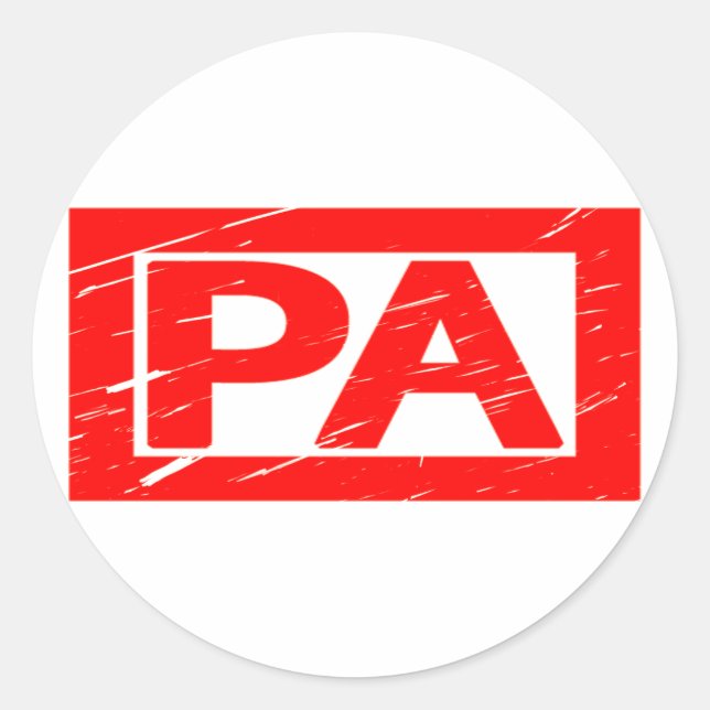 Sticker Rond Timbre Pa (Devant)