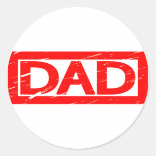 Sticker Rond Timbre papa