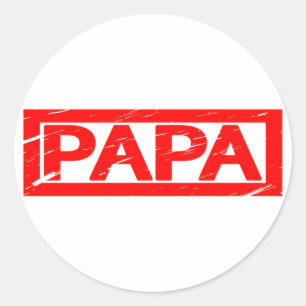 Sticker Rond Timbre Papa
