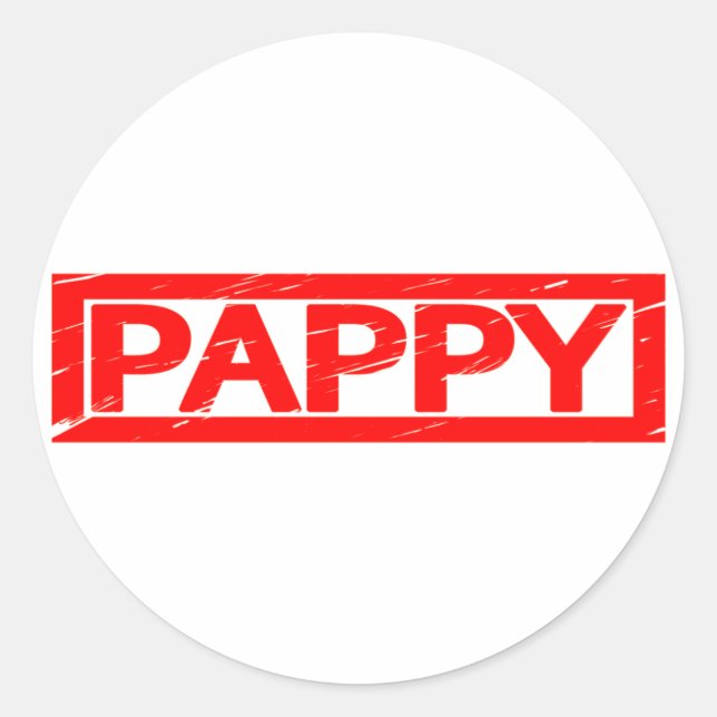 Sticker Rond Timbre Pappy (Devant)