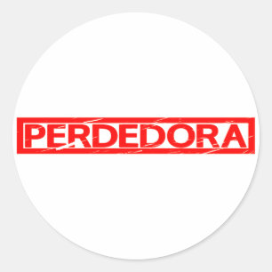 Sticker Rond Timbre Perdedora