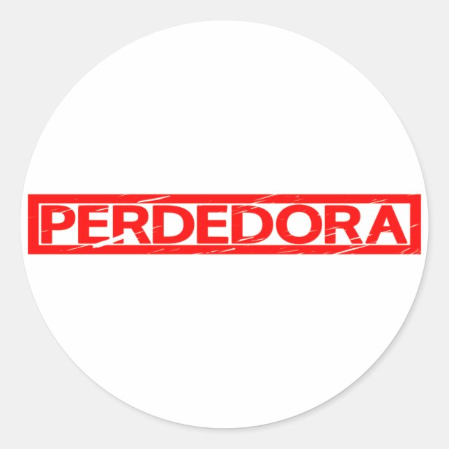 Sticker Rond Timbre Perdedora (Devant)