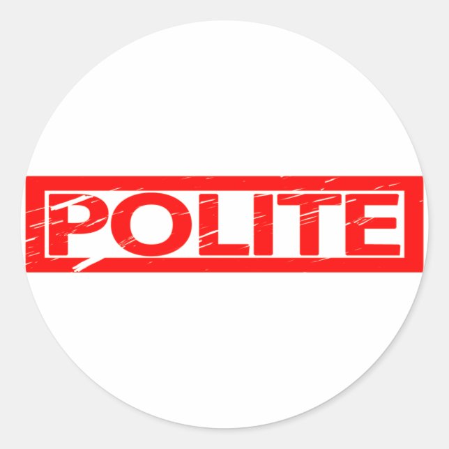 Sticker Rond Timbre poli (Devant)