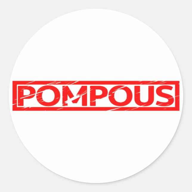 Sticker Rond Timbre Pompée (Devant)