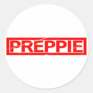 Sticker Rond Timbre Preppie