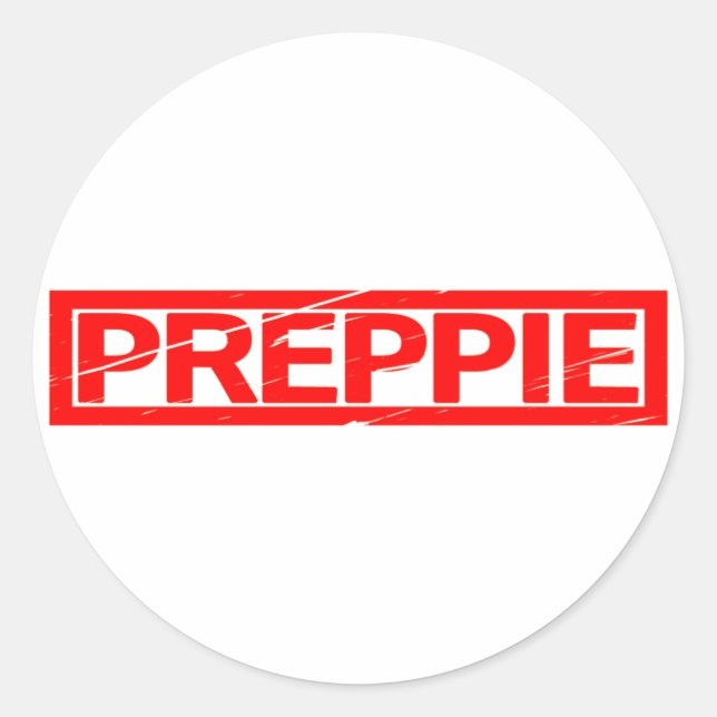 Sticker Rond Timbre Preppie (Devant)