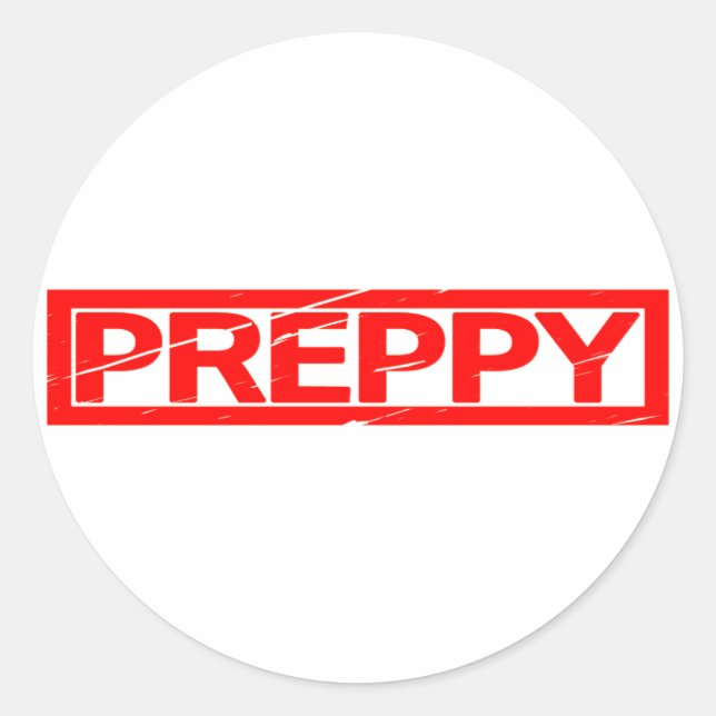 Sticker Rond Timbre préppy (Devant)