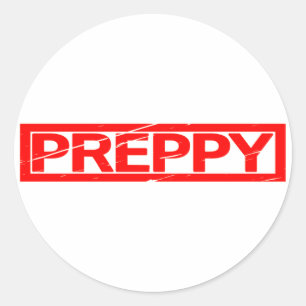 Sticker Rond Timbre préppy