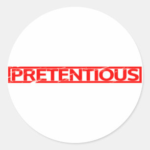 Sticker Rond Timbre prétentieux