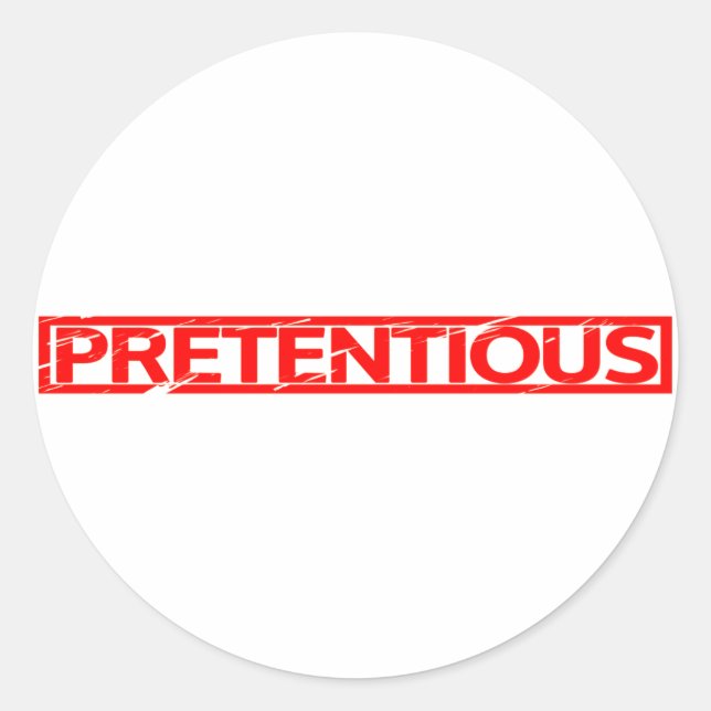 Sticker Rond Timbre prétentieux (Devant)