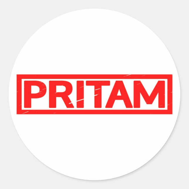 Sticker Rond Timbre Pritam (Devant)
