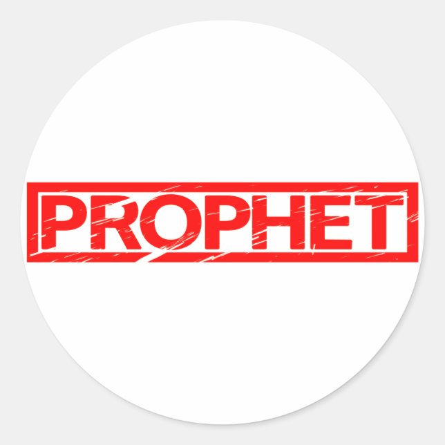 Sticker Rond Timbre Prophète (Devant)